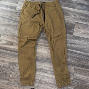 Khaki joggers.